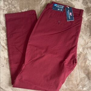 Men's Vineyard Vines On-The-Go Pants (NWT) - Crimson Color